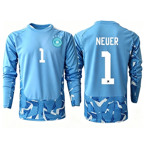 Billige Fotballdrakt Tyskland Manuel Neuer #1 Keeper Replika Bortedrakt VM 2026 Langermet Billige Fotballdrakt Tyskland Manuel Neuer #1 Keeper Replika Bortedrakt VM 2026 Langermet